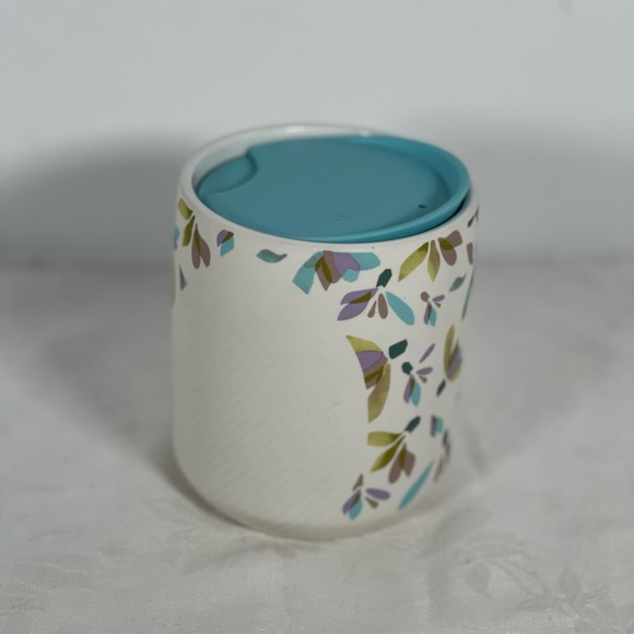 New With Lid Starbucks 2023 Floating Snowdrops Ceramic Travel Cup Mug 8 Oz - Picture 4 of 5